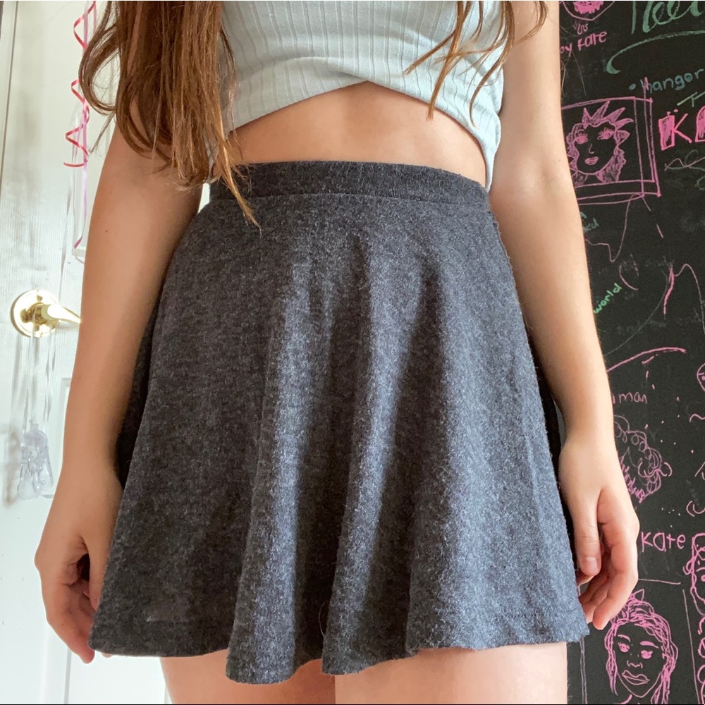 Dark gray skater skirt